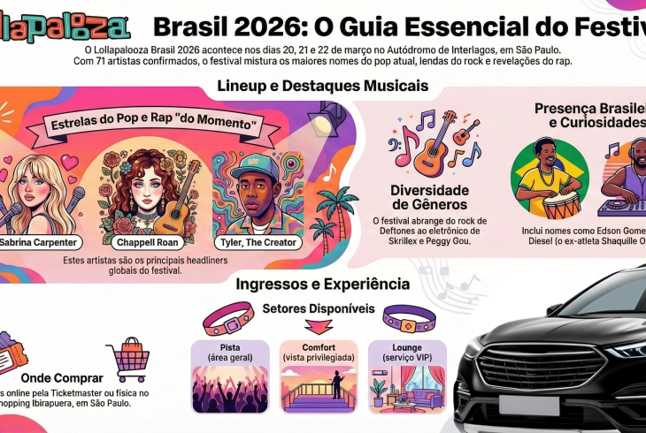 Lollapalooza 2026: Conforto e Exclusividade no Transporte para o Autódromo de Interlagos