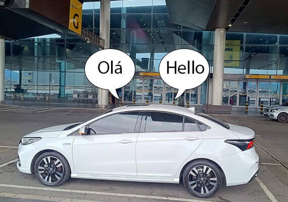Transfer com motorista bilíngue